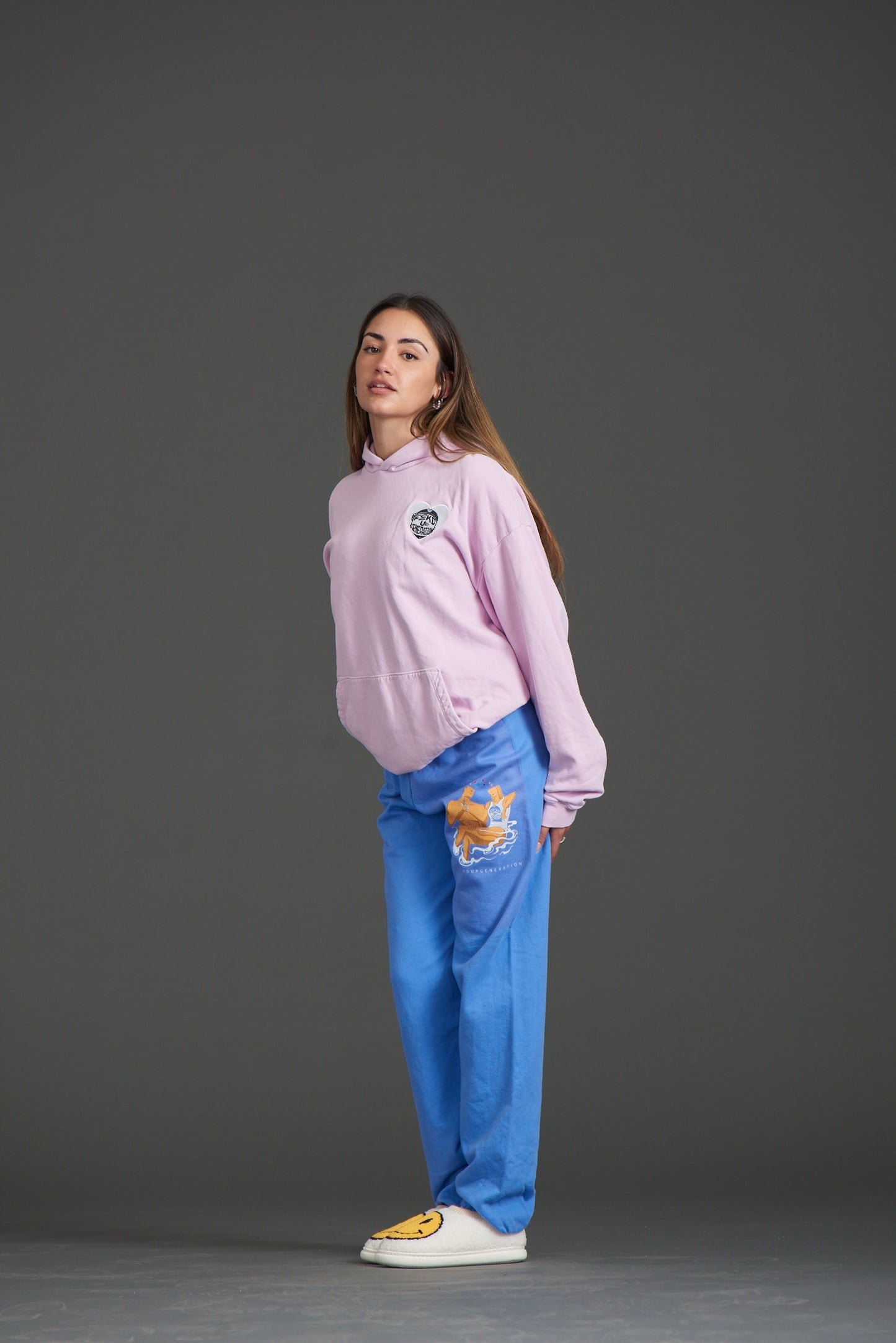 UNISEX SMOKING ONLY WITH YOU WASHED BLUE PANTS