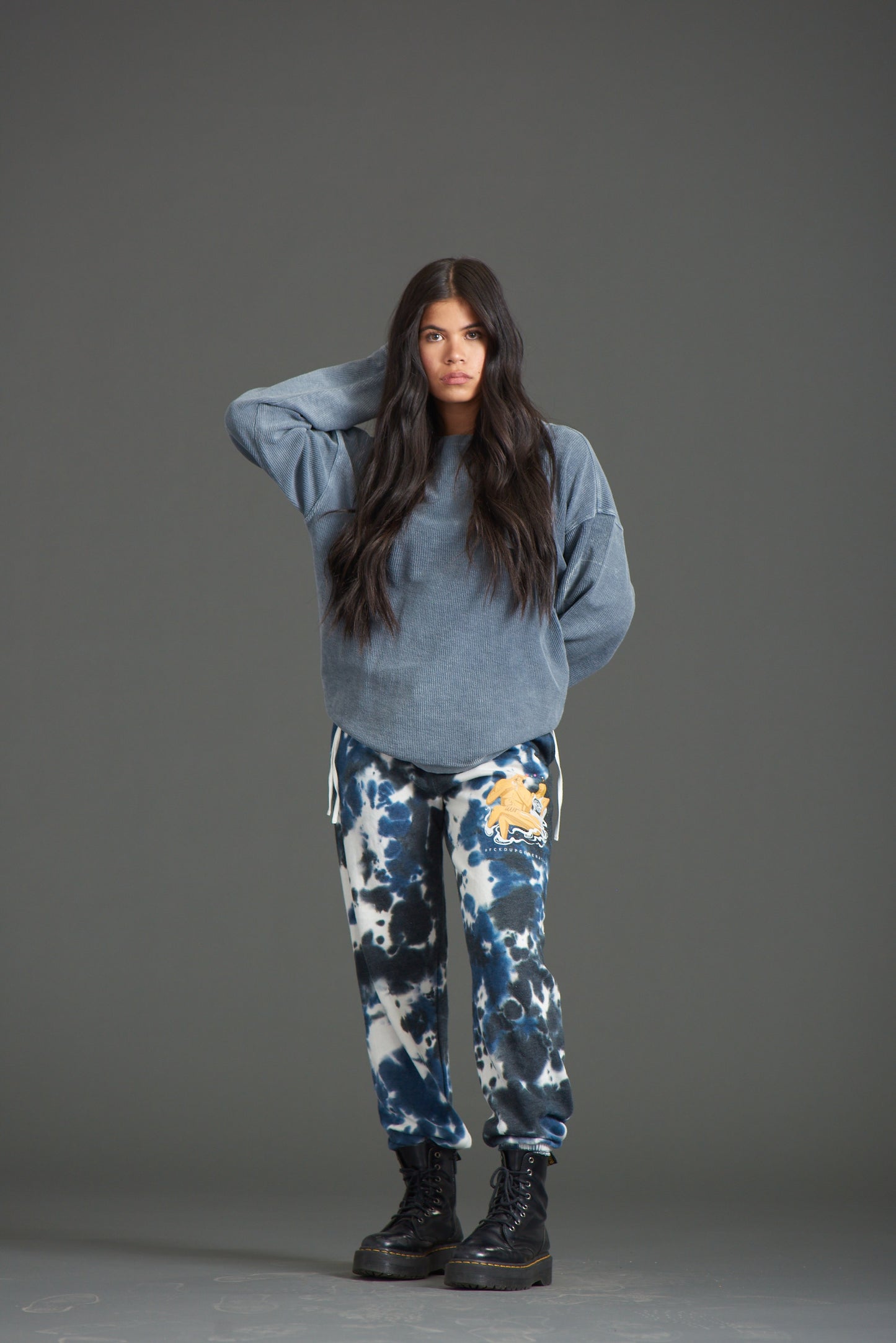 SMOKING ONLY WITH YOU 4EVER TYE-DYE PANTS