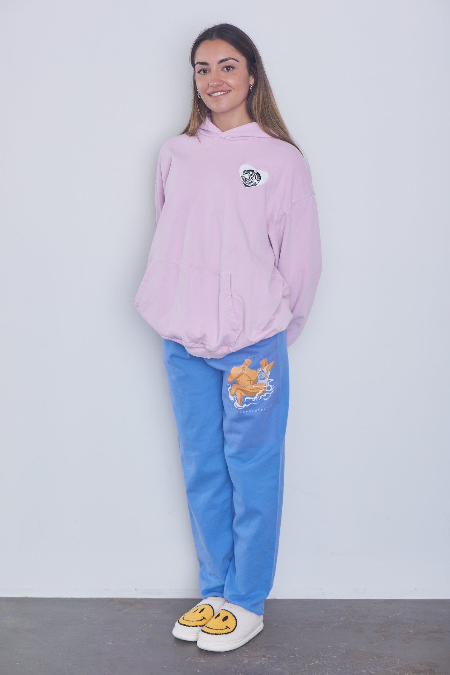 UNISEX SMOKING ONLY WITH YOU WASHED BLUE PANTS