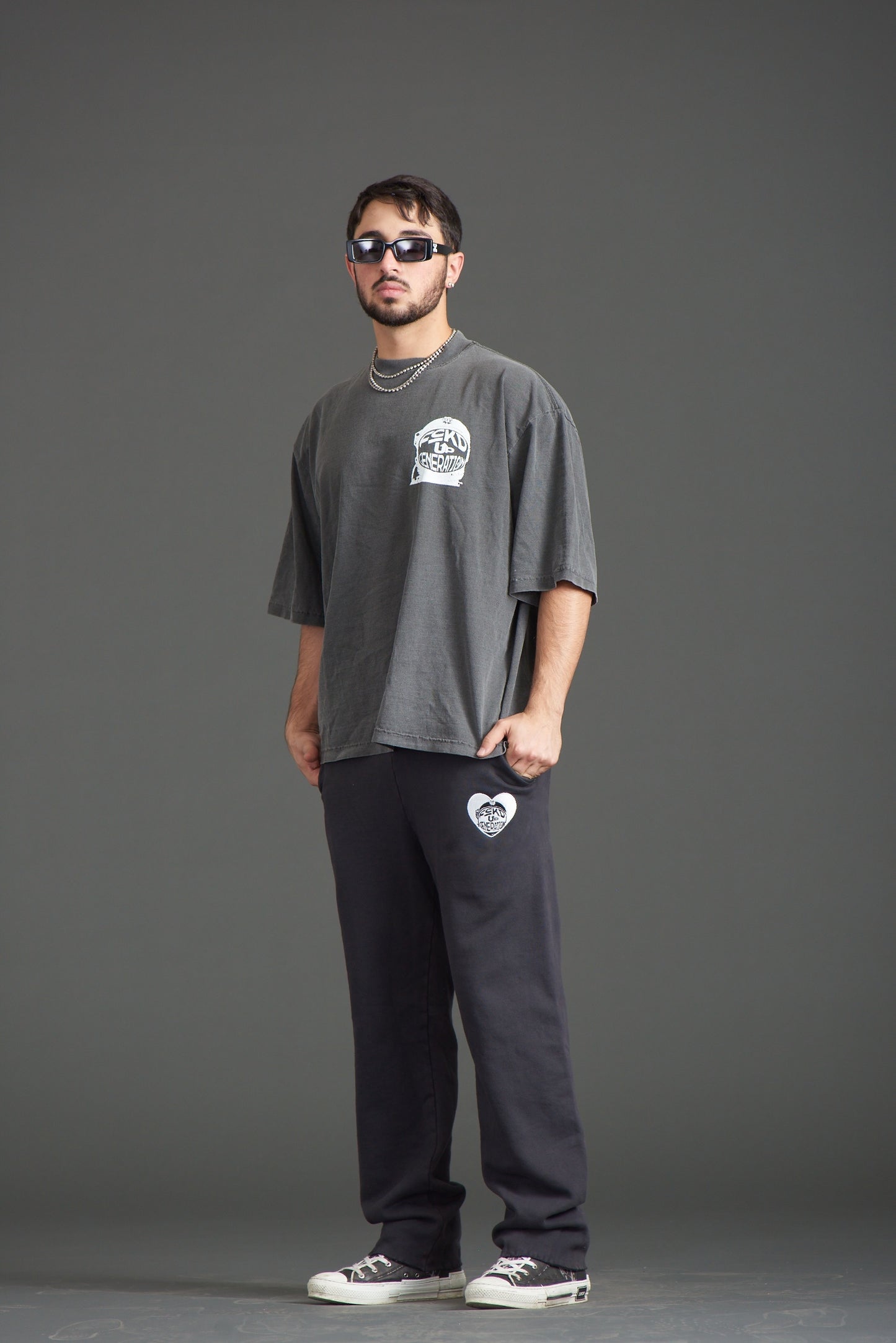 MENS HEARTED LOGO SWEATPANTS