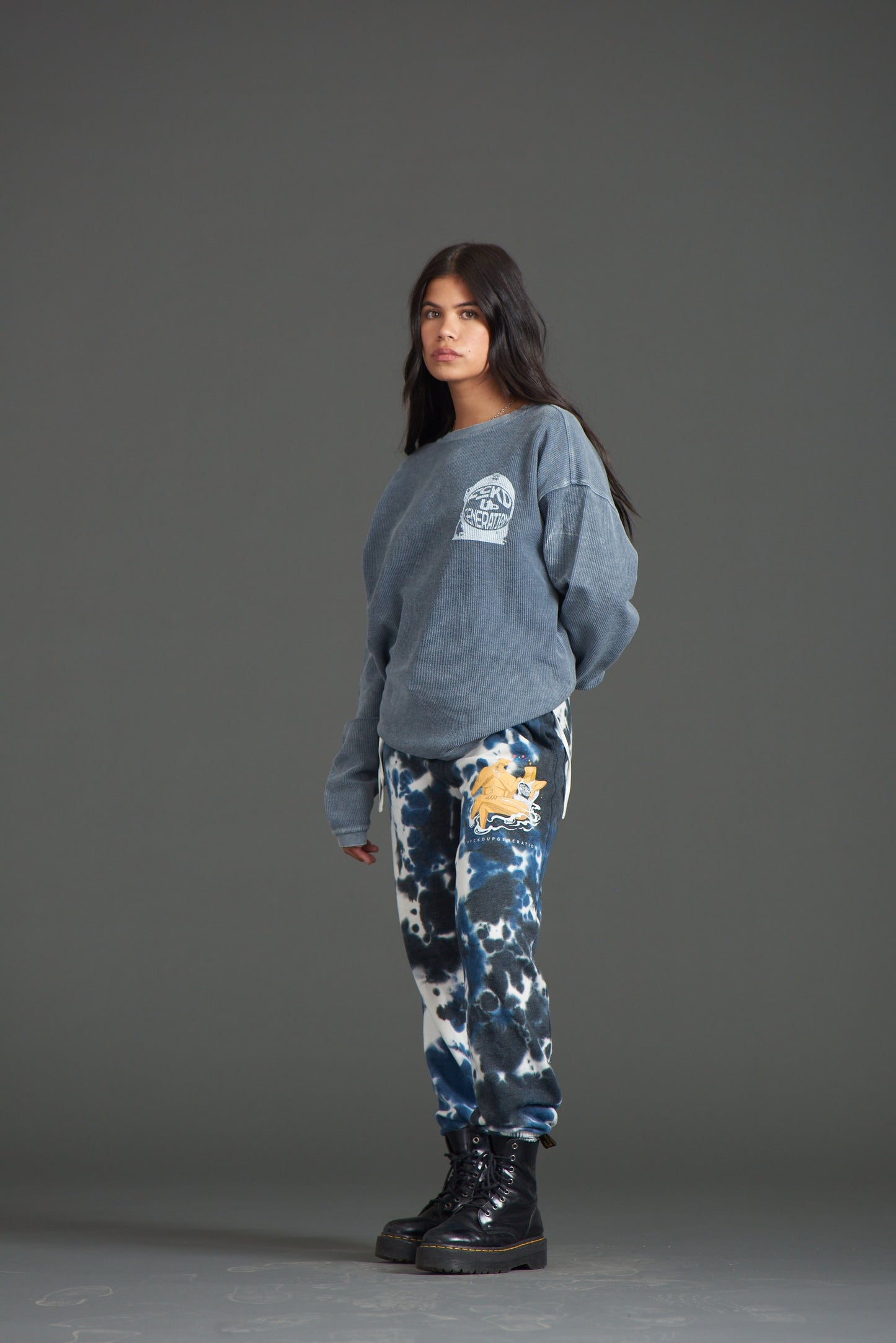 SMOKING ONLY WITH YOU 4EVER TYE-DYE PANTS