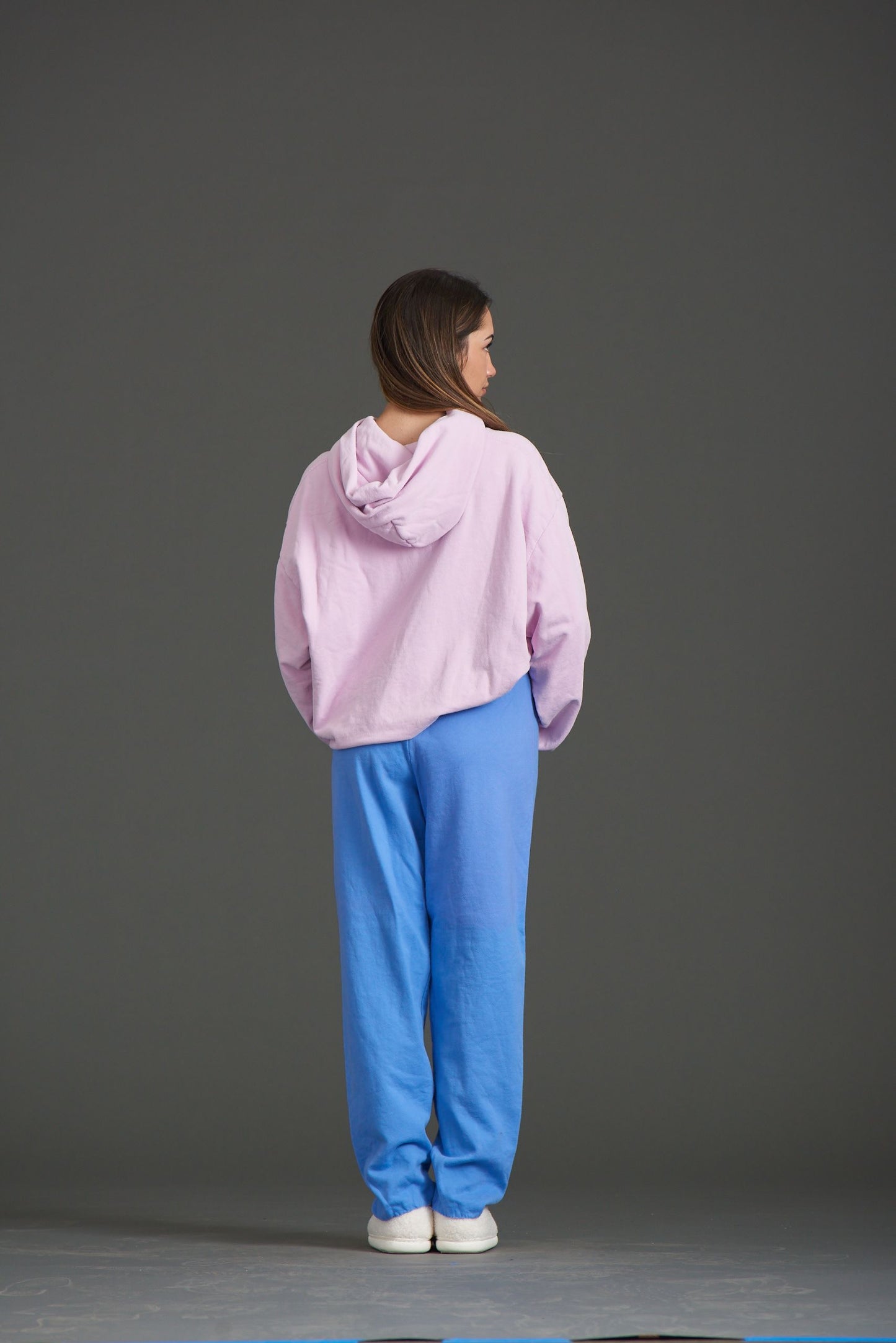 UNISEX WASHED PINK HEARTED HOODIE