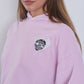 UNISEX WASHED PINK HEARTED HOODIE