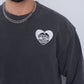 UNISEX HEARTED CHARCOAL GENERATION ILY CREW NECK SWEATER