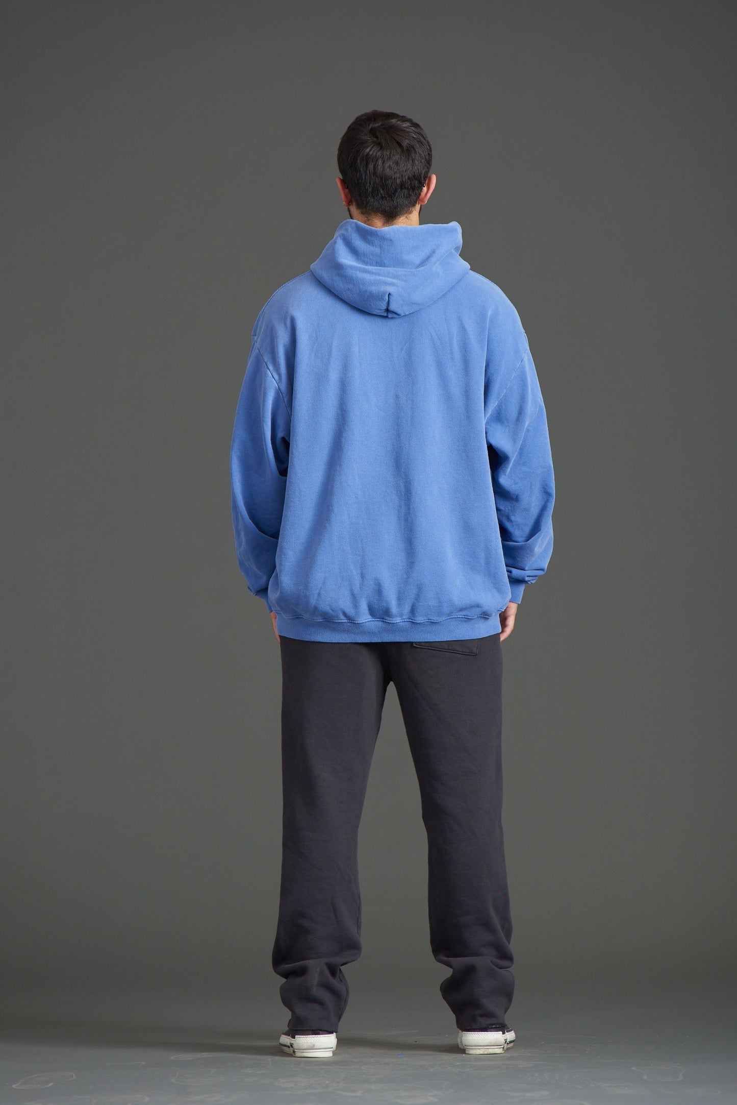 UNISEX WASHED BLUE HEARTED HOODIE